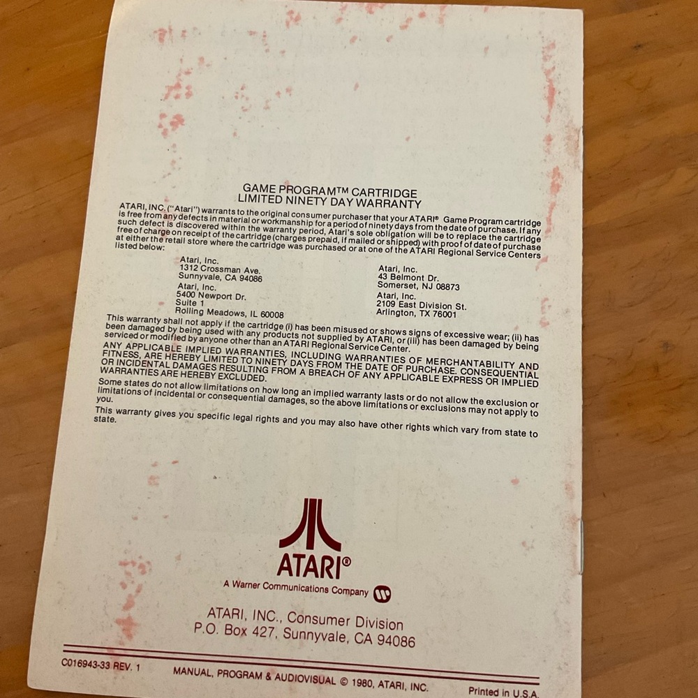 Atari Night Driver Game Instructions - Picture 3 of 4